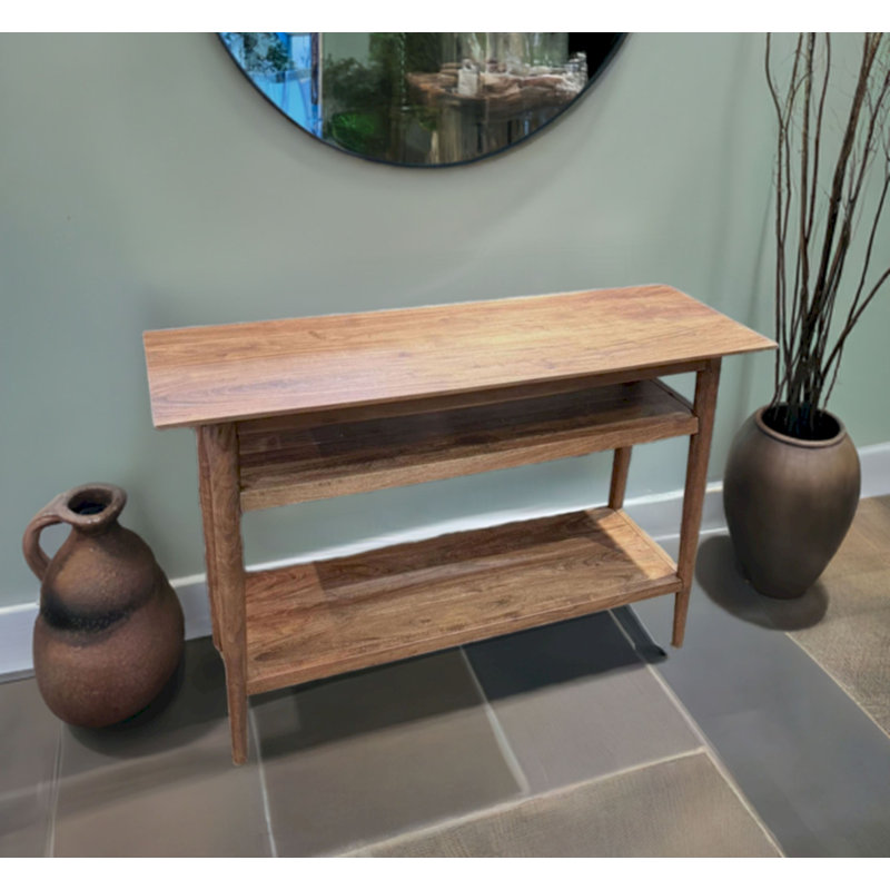 Console en acacia massif Offerman Camila, Noyer