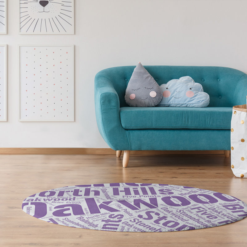 Chenille Indoor Rug, Round 5'