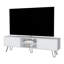 Meuble télé blanc avec espace de rangement de 55 po - Organisation soignée et support élégant pour un rangement extérieur élégant