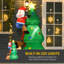 Arbre de Noël avec chien de père Noël gonflable