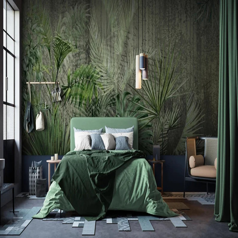 Midnight Jungle Retreat, 138" L x  105.96" W