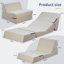 Single Chair Bed, 195 cm Full-Length Fold-Out Sofa Bed, Compressed Foam with Mattress & Toss Pillow-275639960
