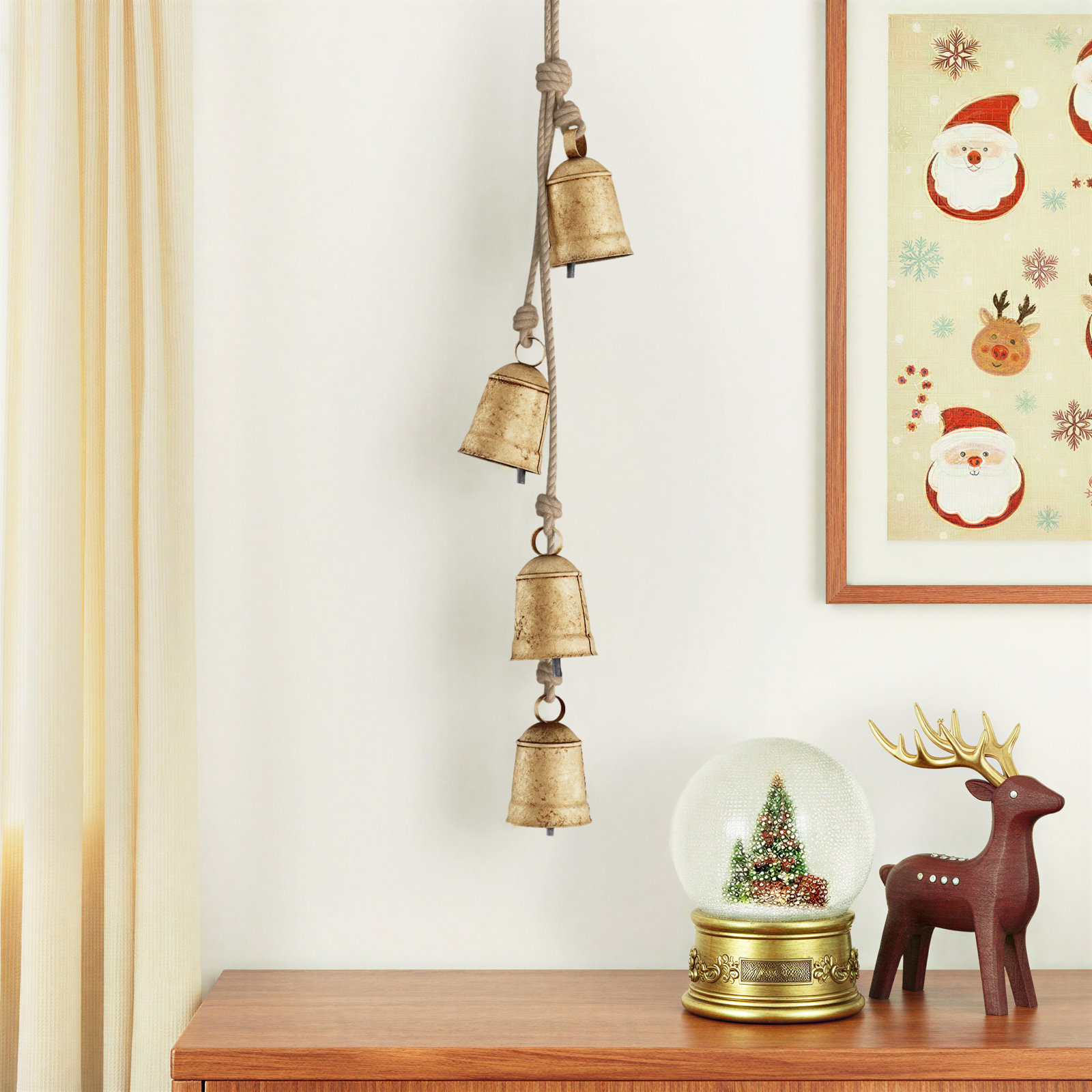 Decorative Bell Sculpture, Gold