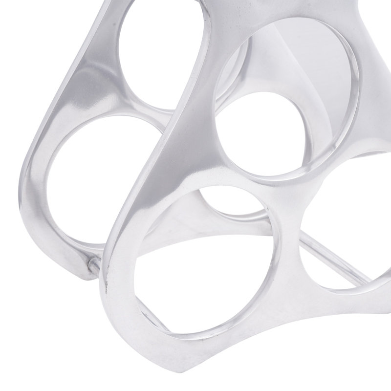 vidaXL Wine Rack Silver 9.06 x 5.51 x 11.02 in Aluminium