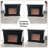 Black Rubber Wood Landscape Electric Fireplace-108190541