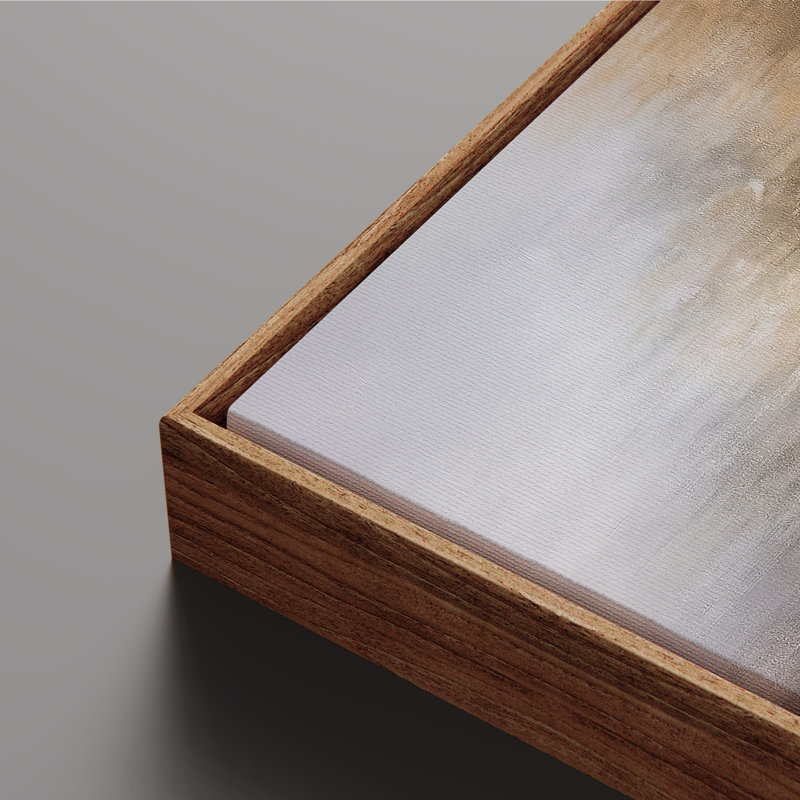 Art mural encadré sur toile, rétro muraux abstraits pour chambre à coucher, H 36 po x l 24 po, Naturel