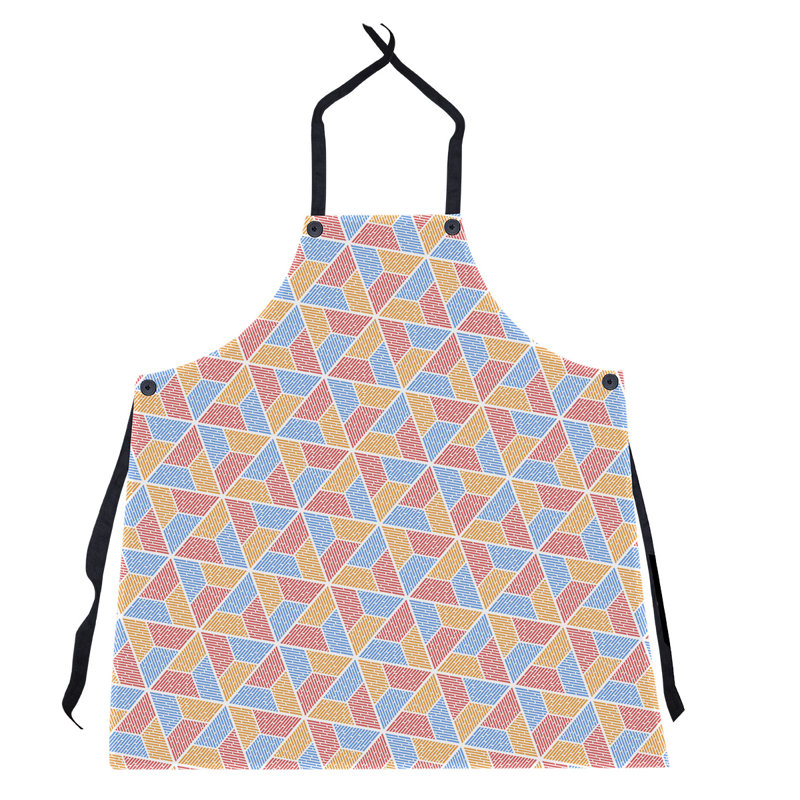 Bib Apron, Red Blue/Orange