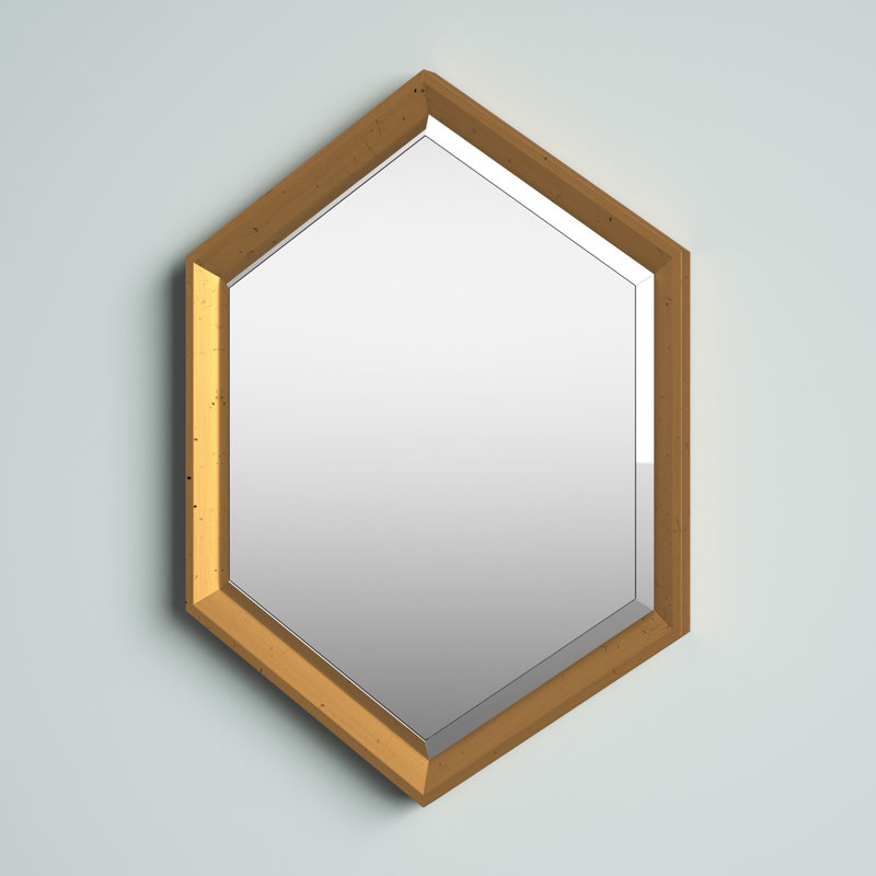 Bensonhurst Flat Mirror, Gold, 31" H x 22" W