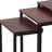 Ensemble de 3 tables d'appoint Hadarah brun châtaignier avec base en métal noir, table de canapé et table de bout