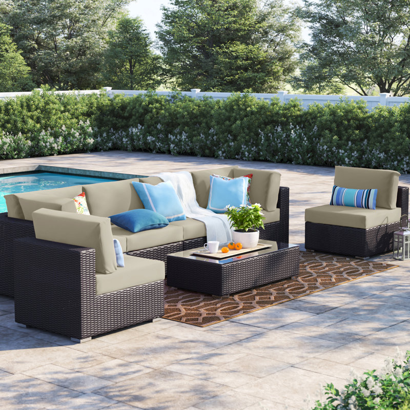 Ensemble modulaire d'extérieur 7 pièces Convene, Beige