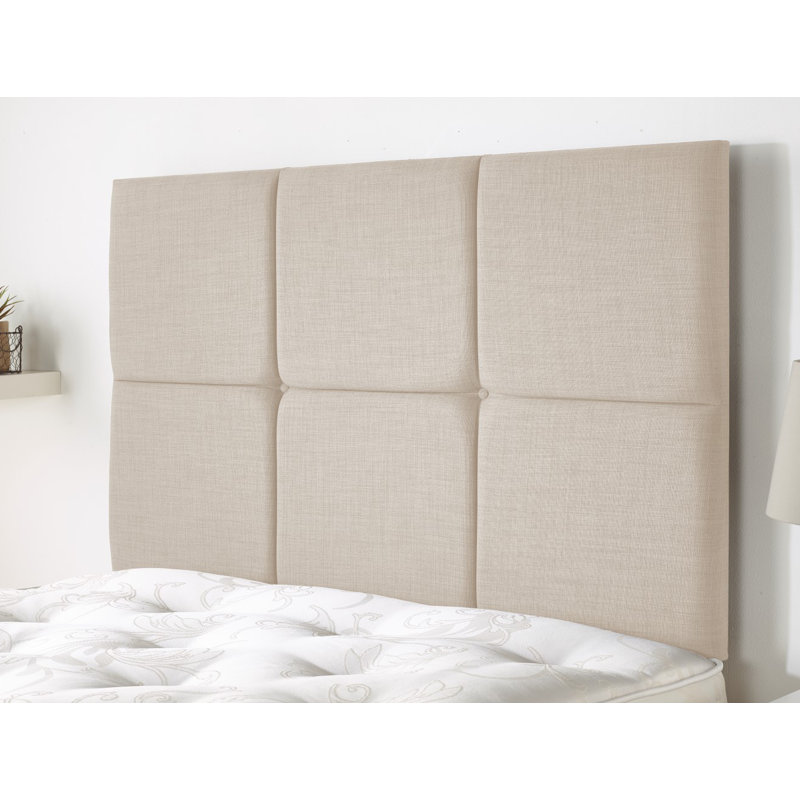Upholstered Headboard, Double (4'6"), Cream