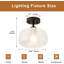 Luminaire de plafond sphérique à motif marteau
