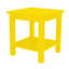 Table de bout Versaloft en bois massif Amish avec tablette en peinture jaune canari - Table d'appoint de salon-2130660550