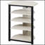 Corner TV Stand with Storage Shelves and Steel Frame, Space-Saving Living Room Entertainment Centre