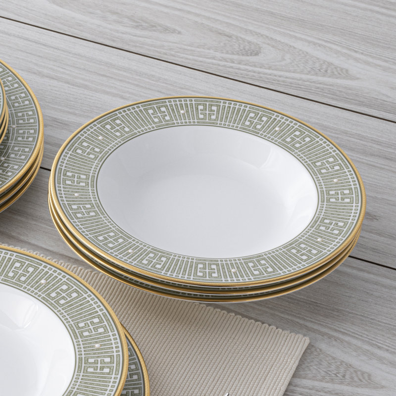 Bols à soupe Noritake Infinity, 8 1/2 po, 12 oz, Vert / doré