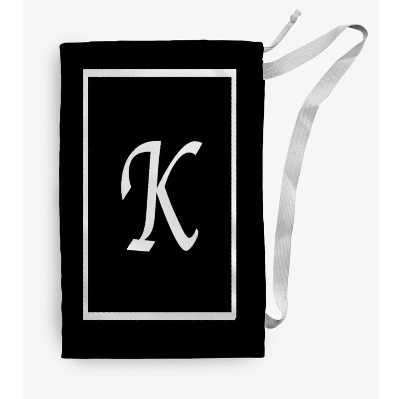 Sac à linge Monogram, Moyen (H 36 po x l 28 po), Noir