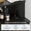Armoire à vin en verre de 47,2 po avec réfrigérateur à vin autoportant - comprenant 4 tablettes à vin amovibles (quatre niveaux de rangement), compartiment de congélation intégré, système d'éclairage RVB, prise de courant, port de charge USB-403356569