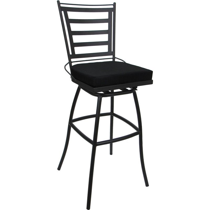 Tabouret de bar d'extérieur pour l'extérieur, Gris, Noir