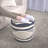 Fabric Upholstered Cylindrical Pouf Ottoman-923461888