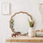 Miroir mural rond en bois