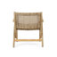 Fauteuils club brun (lot de 2) avec structure en bois - Usage extérieur - Dossier de 2 pouces