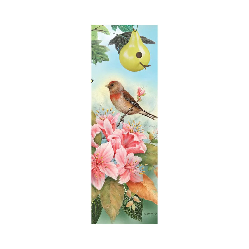 A Finch For The Season - Wrapped Canvas Panoramic Painting, 30.48 cm H x 91.44 cm W x 1.91 cm D