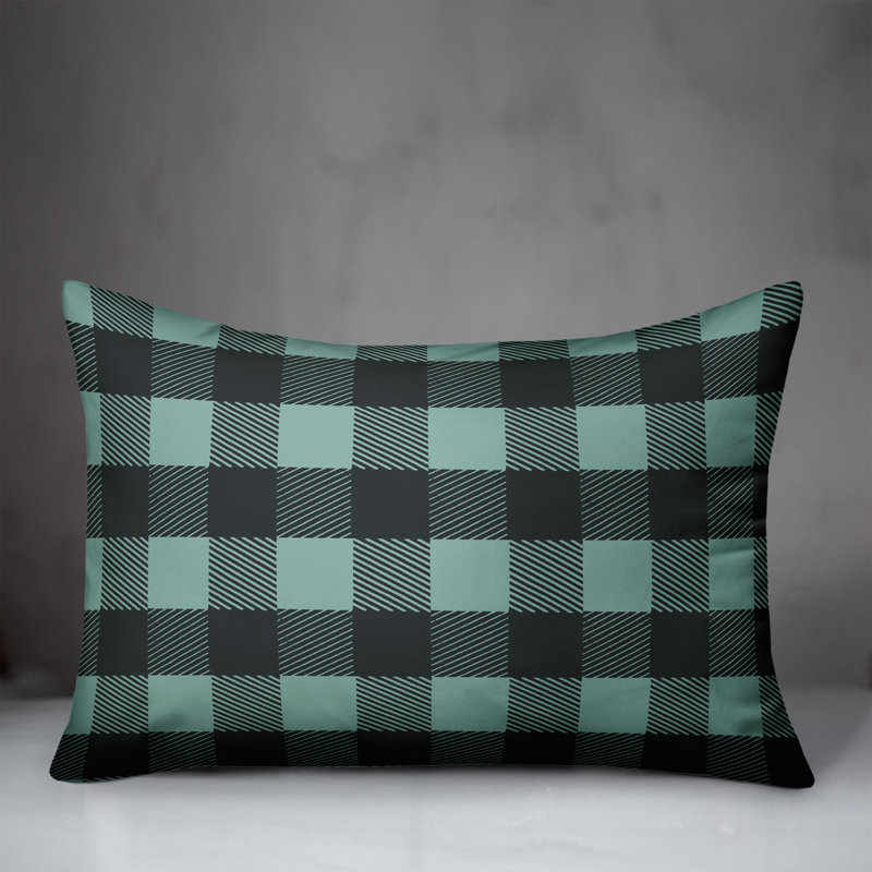 Coussin Buffalo, Asperges / Gris
