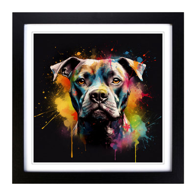 Staffordshire Bull Terrier Conceptual Art - Framed Print