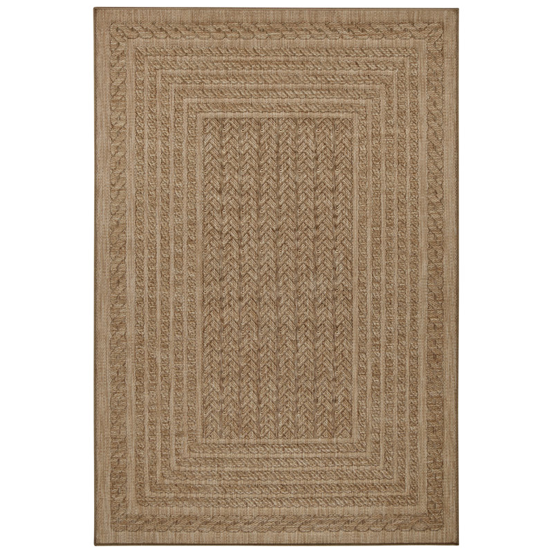 Flat Weave Carpet Forest in Braun, Rectangle 160 x 230cm
