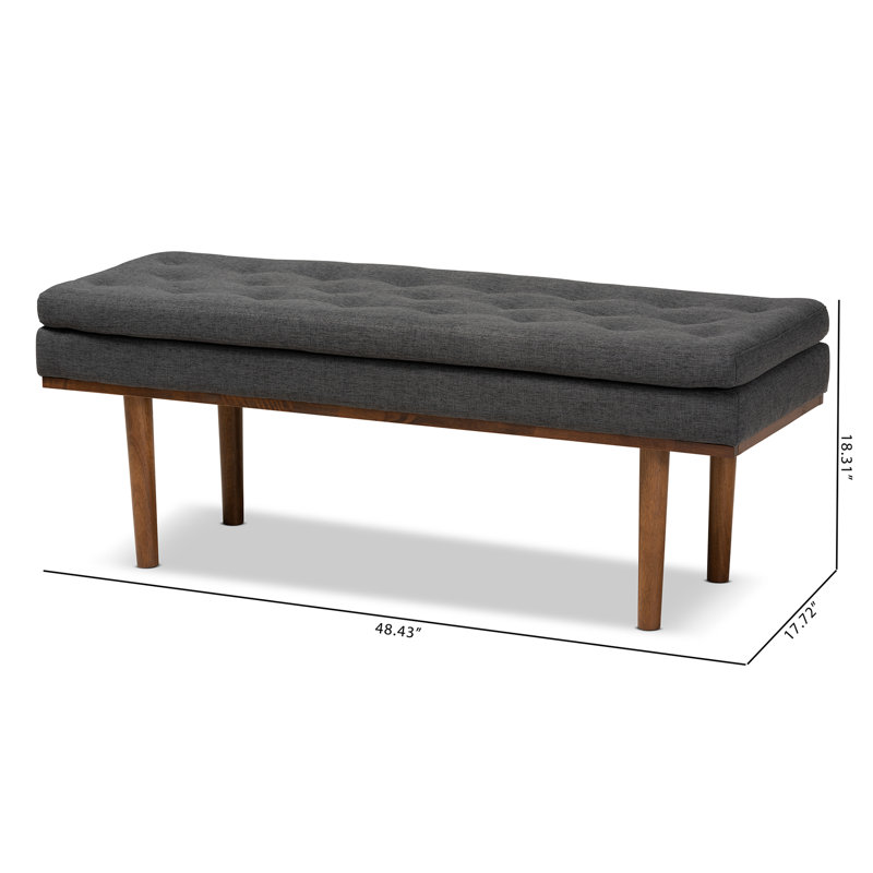 Banc Anjelique Alisha-Mai, Gris foncé