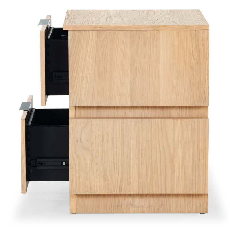 Titus 2 Drawer Nightstand, Oak