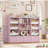 🧸 4-Tier Kids Bookcase with Drawers and Bins, All-in-One Toy Storage Organizer for Playroom-602921876