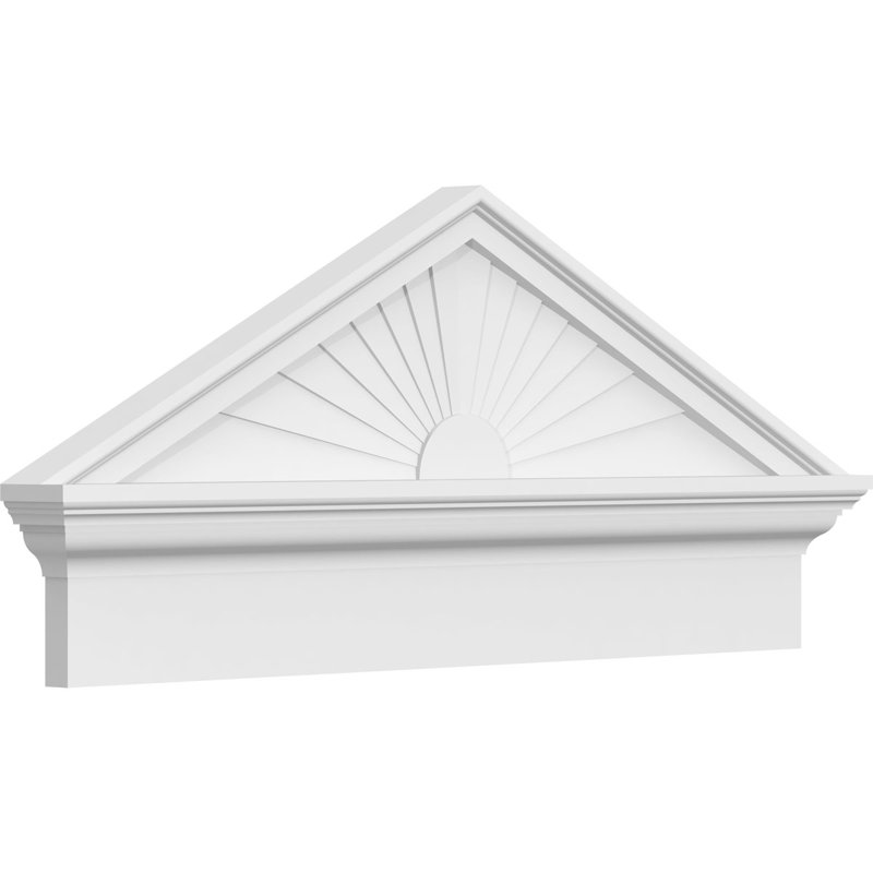 Pédiure combinée en PVC de qualité architecturale à pointe de soleil (hauteur 6/12), H 15 3/8 po x l 34 po x P 2 3/4 po