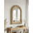 24.2"x36" Woven Texture Decorative Arched Mirror