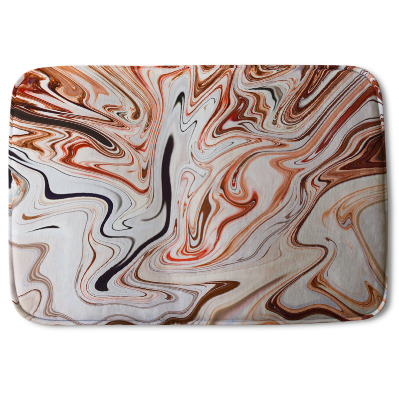 Heine Non-Slip Bath Rug, Amber Swirl Marble