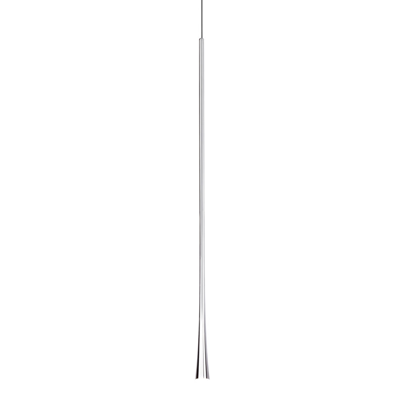 Taper 1 - Light LED Pendant, 151.75" H x 1.25" W x 1.25" D, Chrome