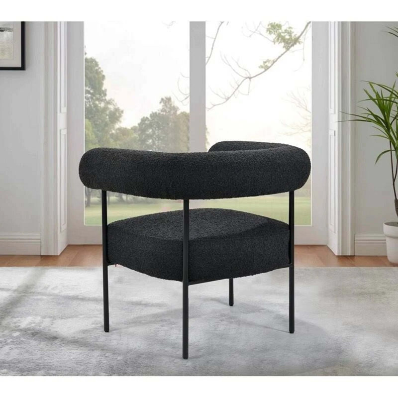 Fauteuil d'appoint Soft Boucle, Noir