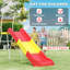 Toboggan pour enfants QABA, équipement de terrain de jeu autoportant en métal avec échelle d'escalade, plateforme pour la cour, extérieur, intérieur, cadeau pour garçons, filles, 3 à 8 ans, rouge