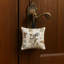 Ornement carré en tissu Brindle Whippet Coffee-2087200867