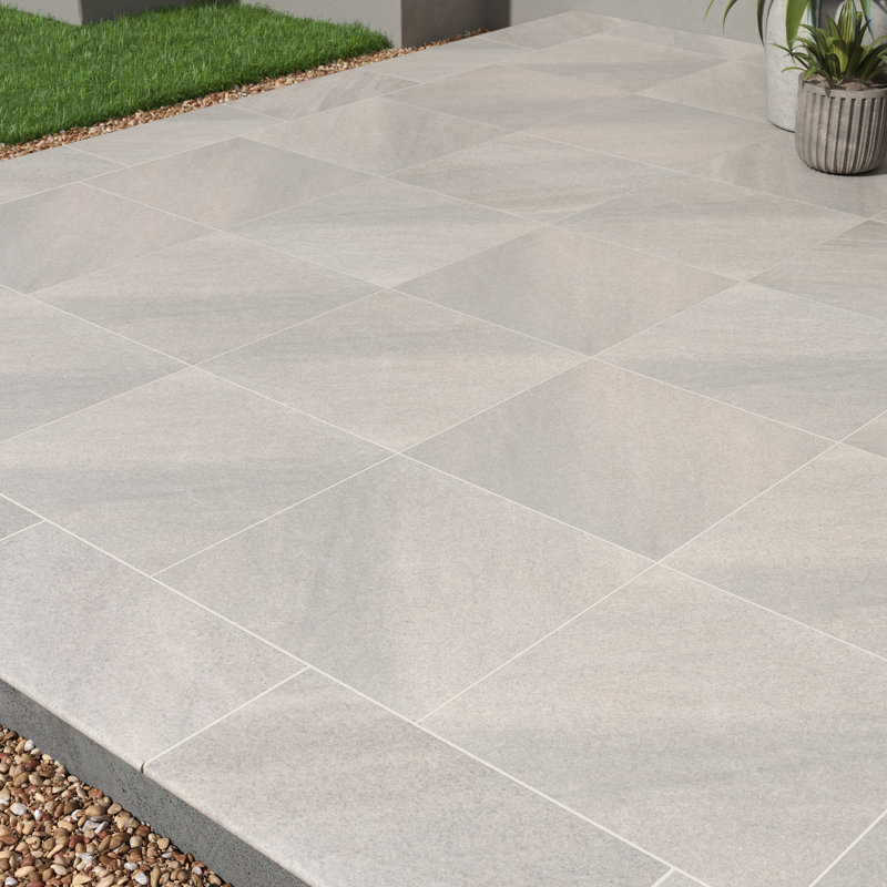 Duravia Matte Pattern Porcelain Paver Kit (8 sq. ft./unit, 4 Pieces), Glacial Drift