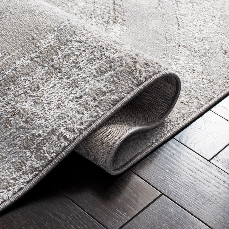 Nishia Performance Abstract Rug, Square 6'7"
