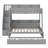 Full Over Twin Bunk Bed With Built-In Storage Staircase, Trundle Bed, Storage Compartments, LED & USB Connectivity-998261334