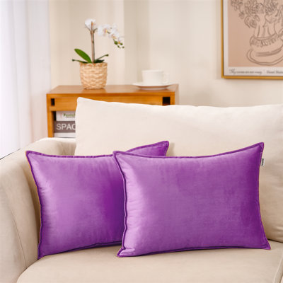 Flanged Square Velvet Pillow Cover