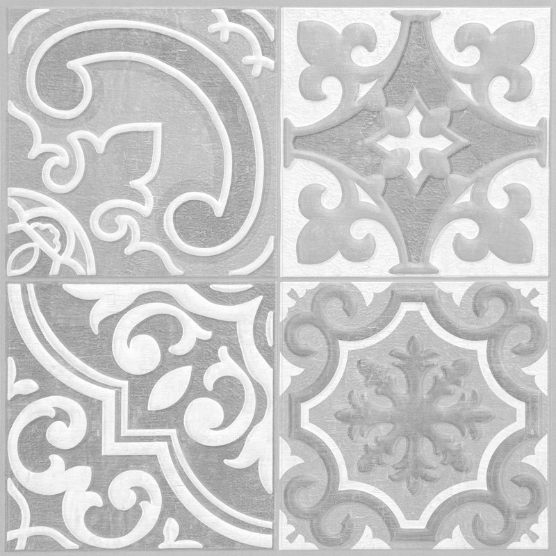 Holly Graphics Tile Decals, Gray