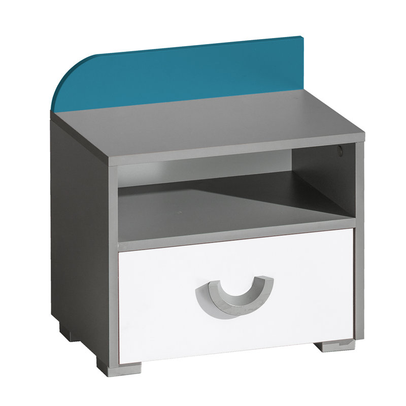 Burton 1 Drawer Nightstand, Turquoise