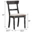 2 chaises d'appoint de style - gris patiné, brun, siège en mousse, pieds en bois, design classique pour la maison, 2 finitions grises et tourné de style traditionnel