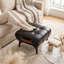 Pouf en similicuir, repose-pieds, tabouret décoratif, idéal pour le salon.