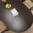 Black solid wood dining table set.-124104040