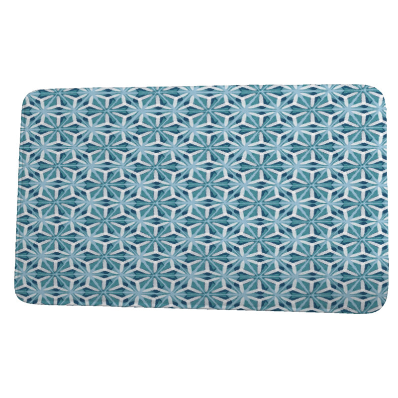 Tapis de bain Hicks, H 18 po x L 30 po, Bleu