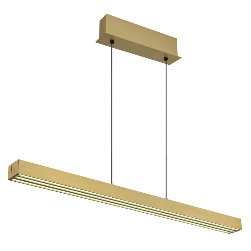 Antajuan 1 - Light LED Pendant, Brushed antique brass